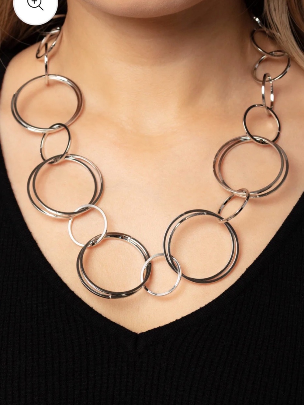 Shimmering Symphony Silver Necklace